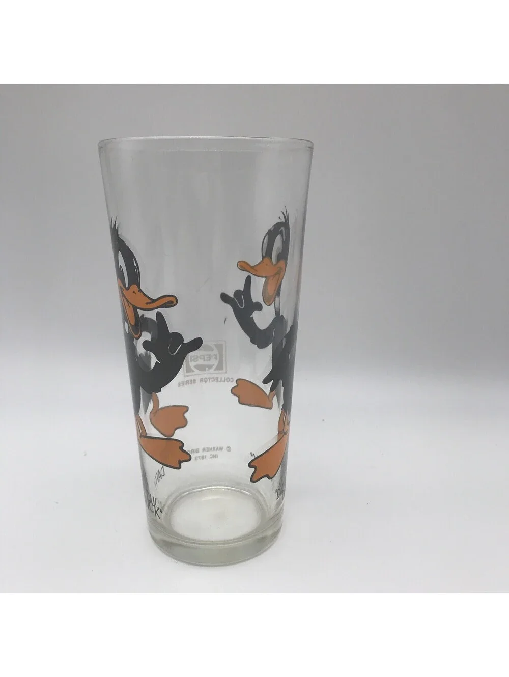 DAFFY DUCK Vintage Pepsi Cola Collectors Series Drinking Glass WARNER BROS 1973